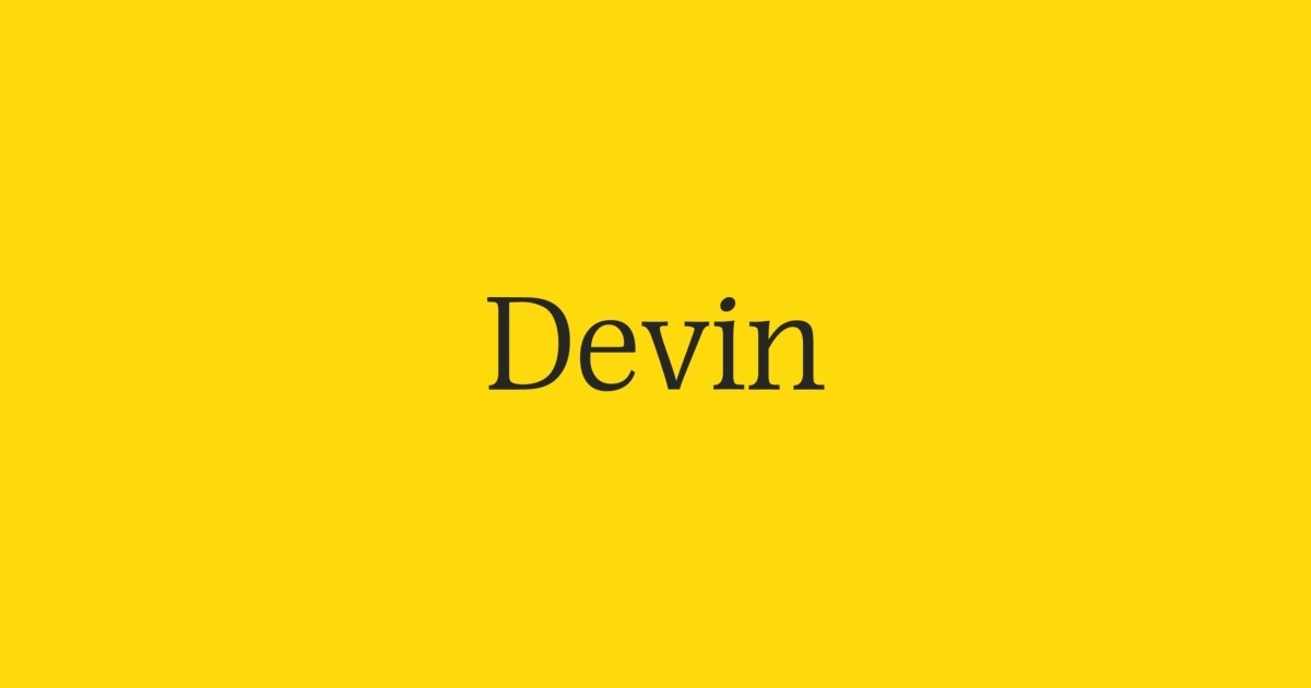 フォント Devin