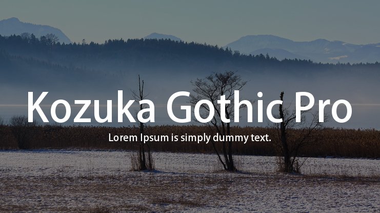 フォント Kozuka Gothic Pro