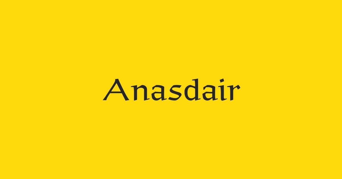 フォント Anasdair