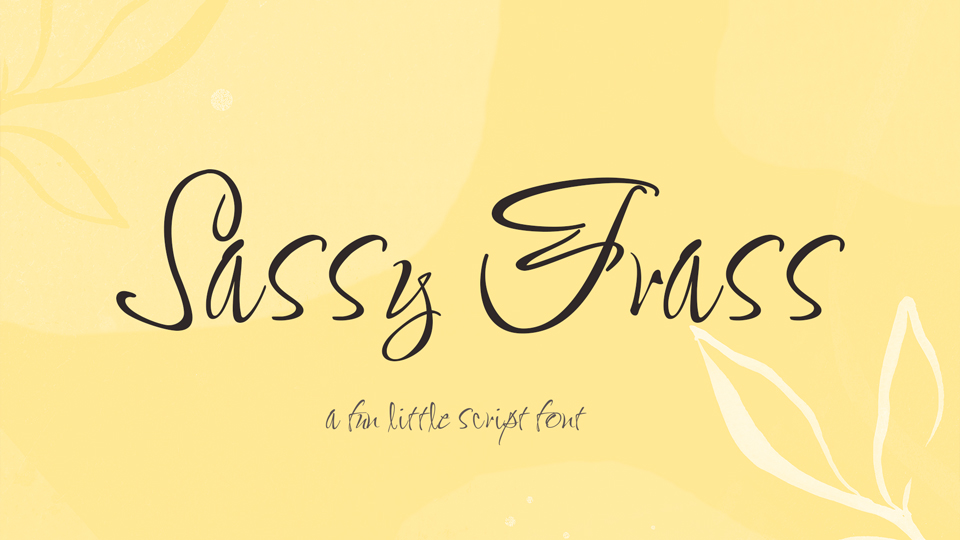 フォント Sassy Frass