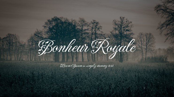 フォント Bonheur Royale