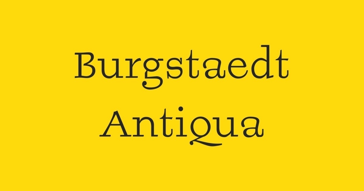 フォント Burgstaedt Antiqua