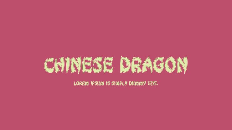 フォント Chineze Dragon