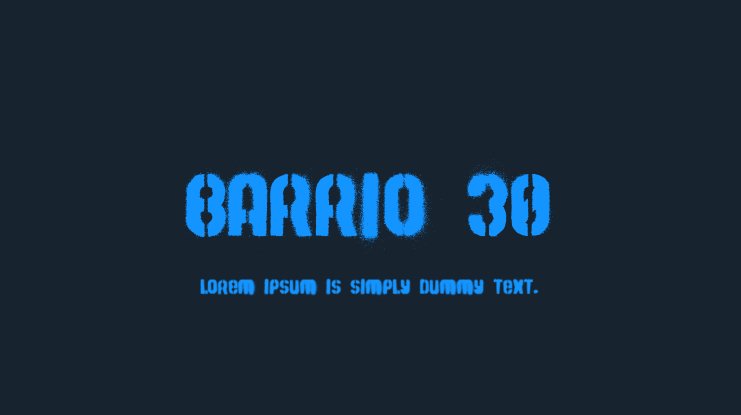 フォント Barrio 30