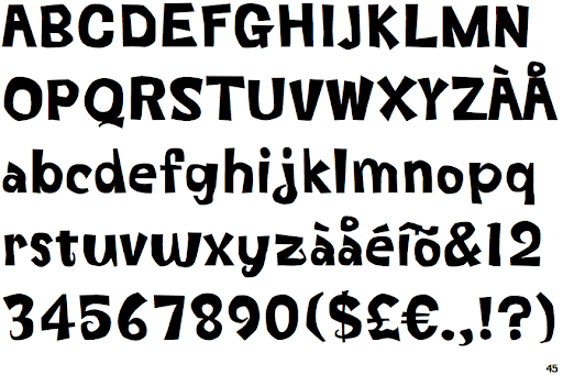 フォント Spleeny