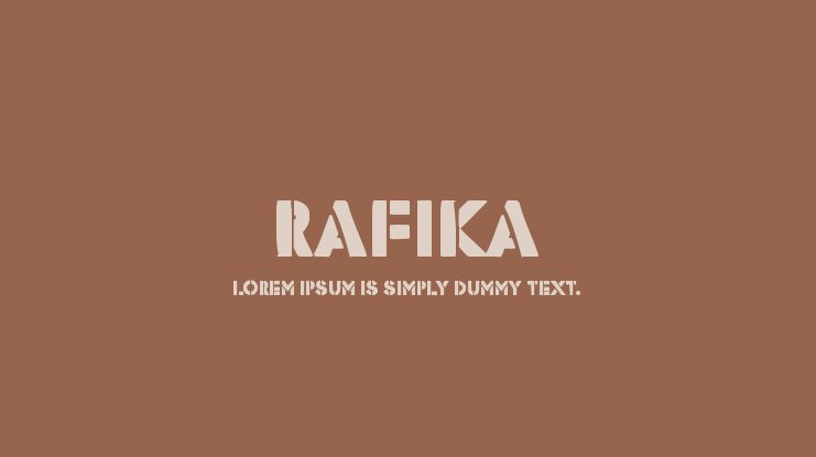 フォント Rafika
