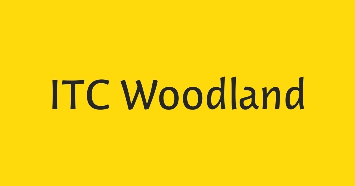 フォント ITC Woodland