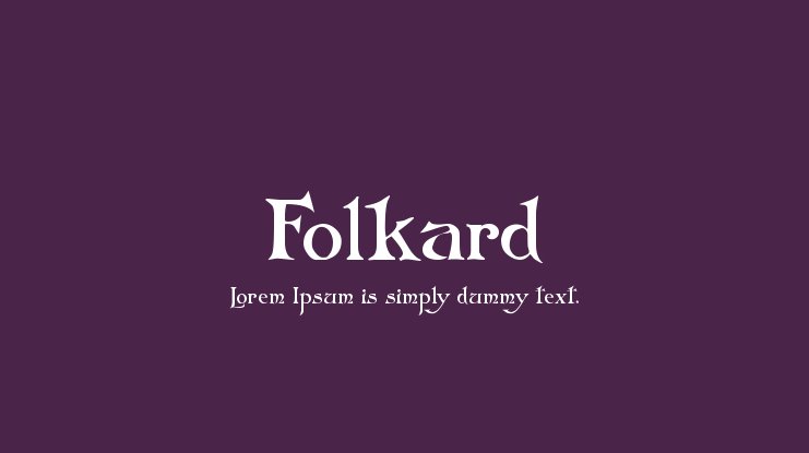 フォント Folkard
