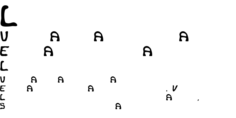 フォント Hideous