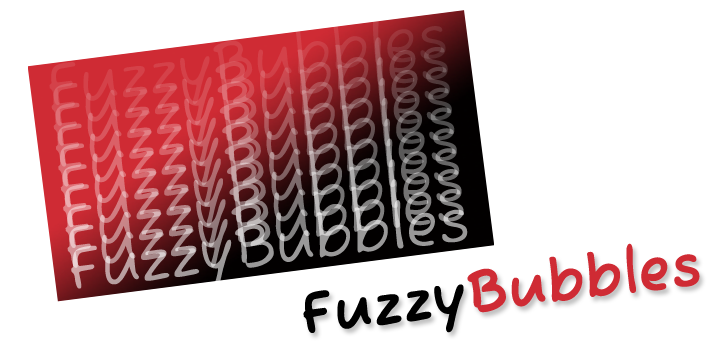 フォント Fuzzy Bubbles