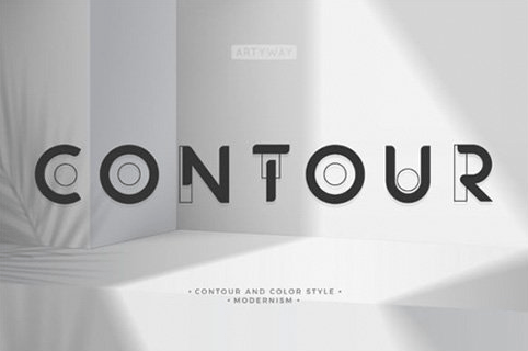 フォント Contour