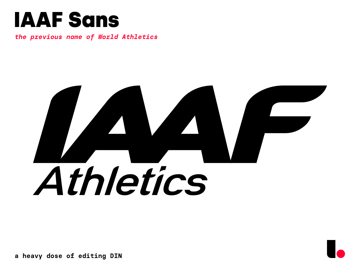 フォント IAAF Sans