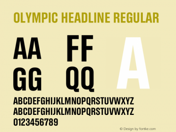 フォント Olympic Headline Condensed
