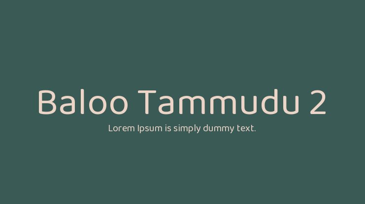 フォント Baloo Tammudu 2