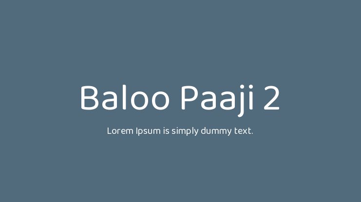 フォント Baloo Paaji 2