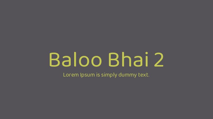 フォント Baloo Bhai 2