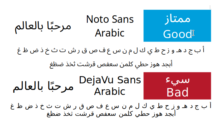 フォント Noto Sans Arabic