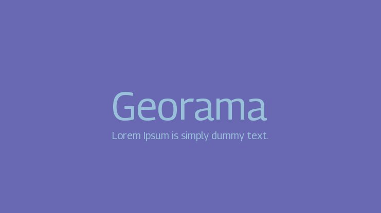フォント Georama