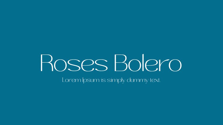 フォント Roses Bolero