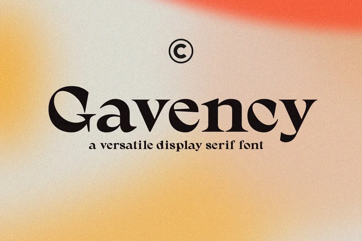フォント Gavency
