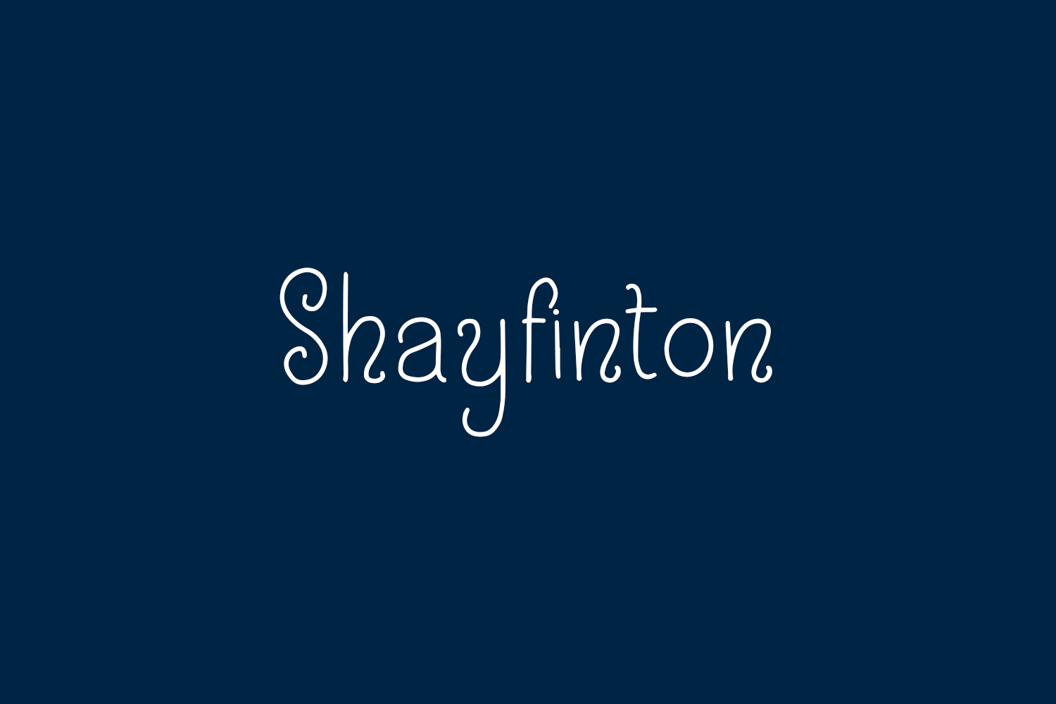 フォント Shayfinton