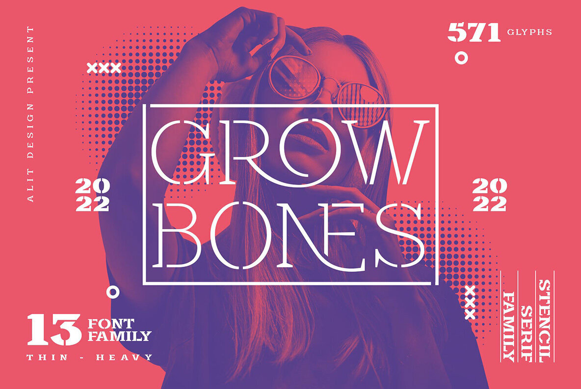 フォント Grow Bones