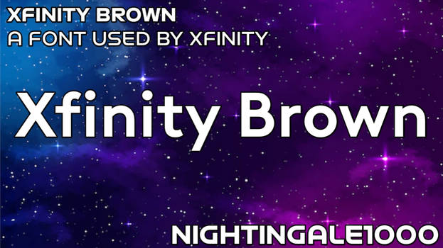 フォント Xfinity Brown