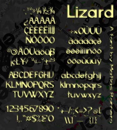 フォント Lizards