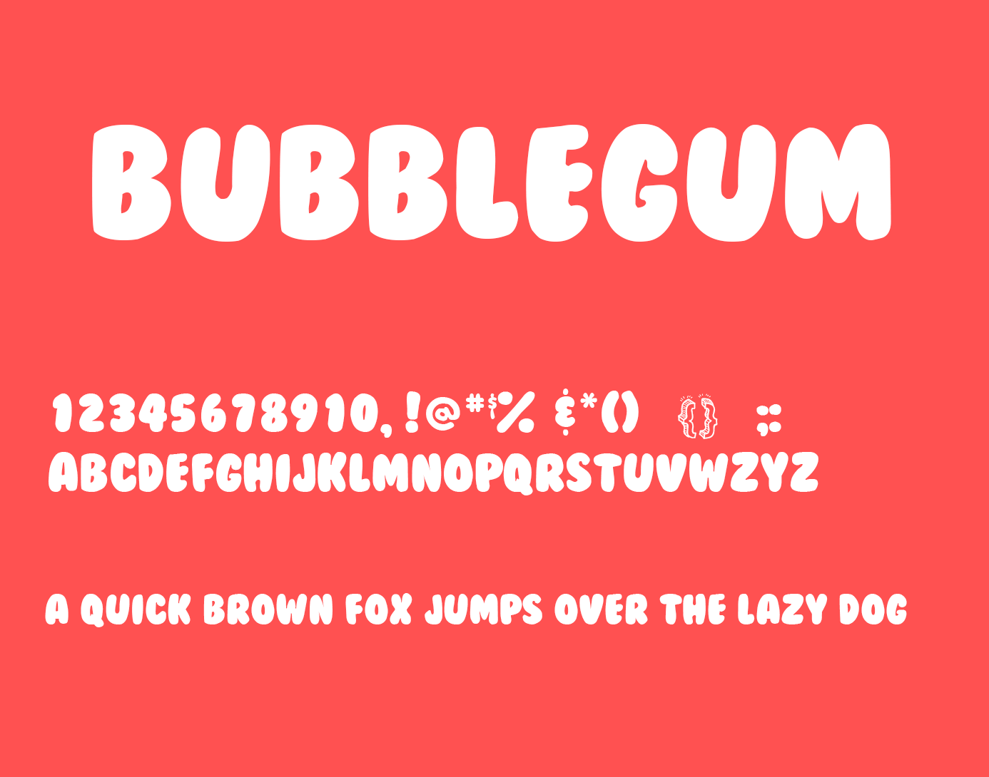 フォント BubbleGum