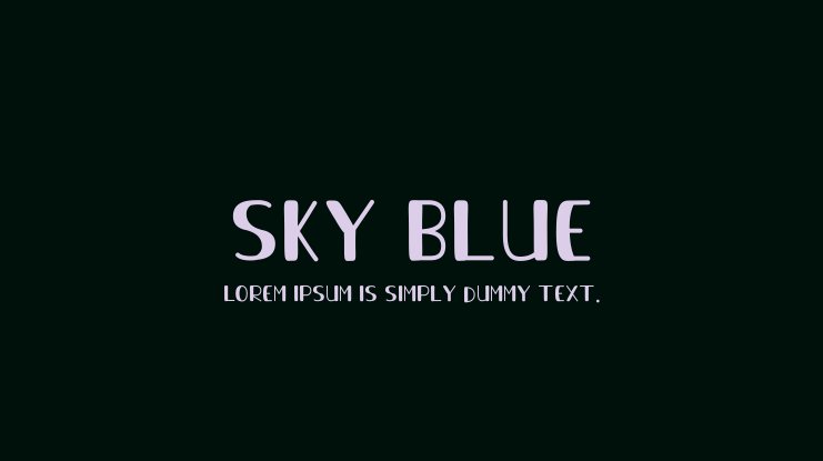 フォント Blue Sky Standard