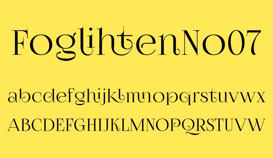 フォント Foglihten No07