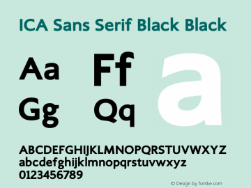 フォント ICA Sans Serif
