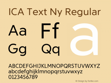 フォント ICA Text Ny