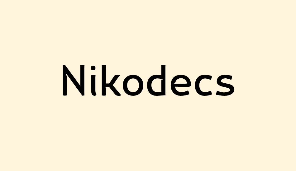 フォント Nikodecs
