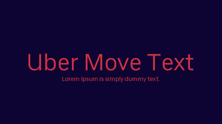 フォント Uber Move TML
