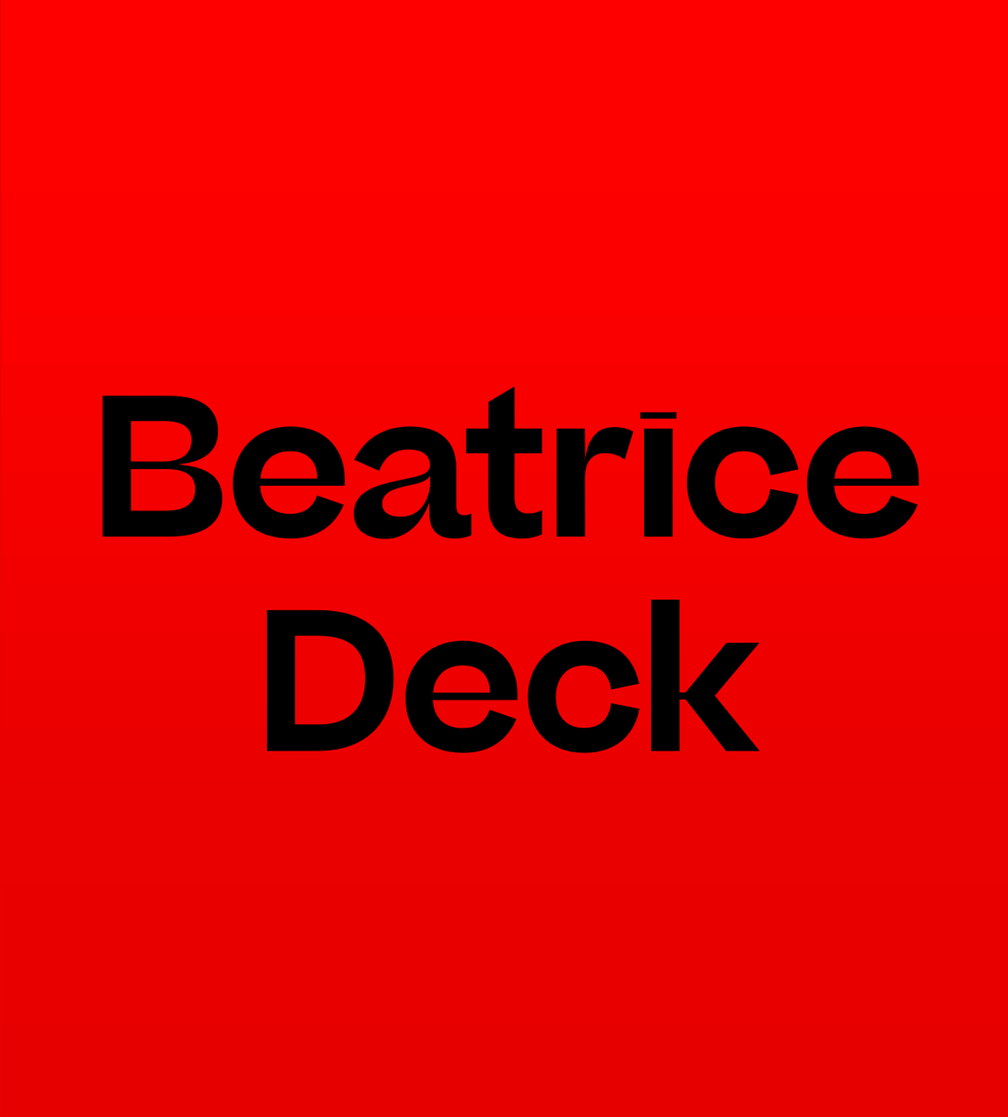 フォント Beatrice Deck