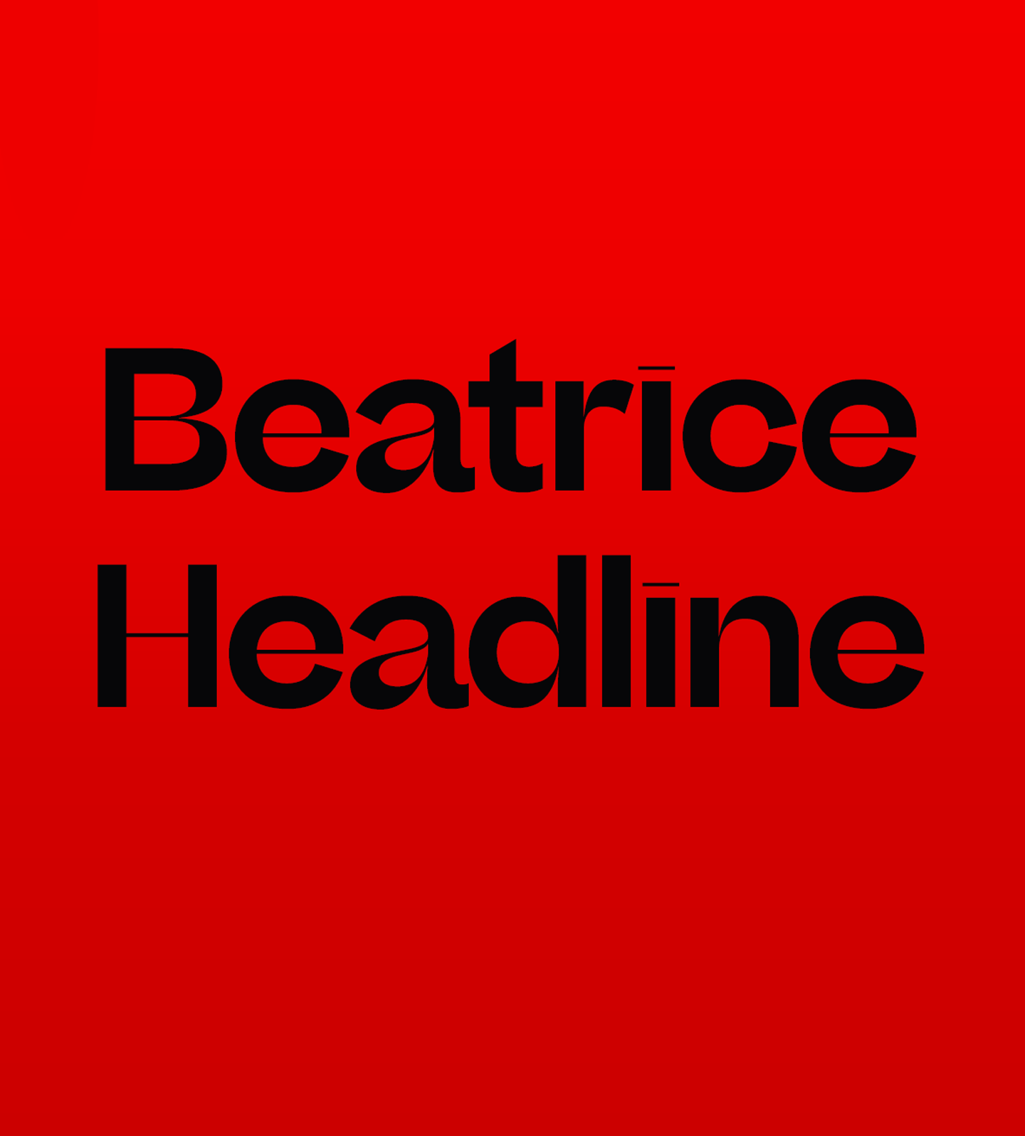 フォント Beatrice Headline