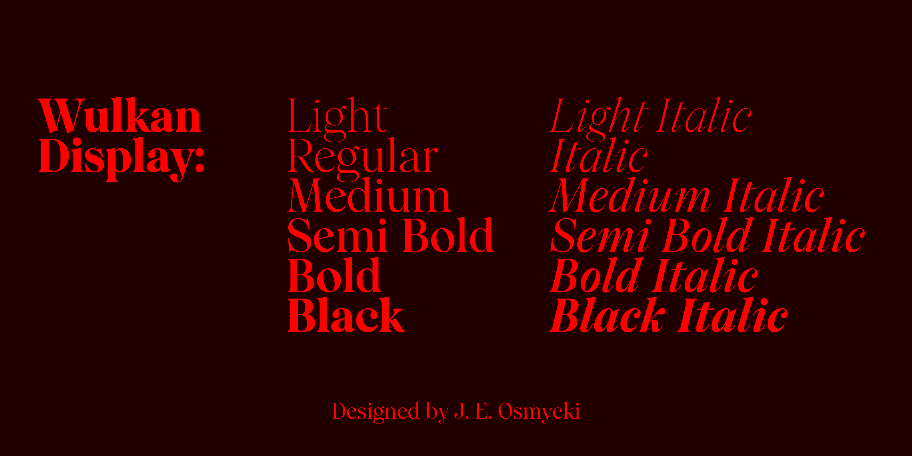 フォント Wulkan Display