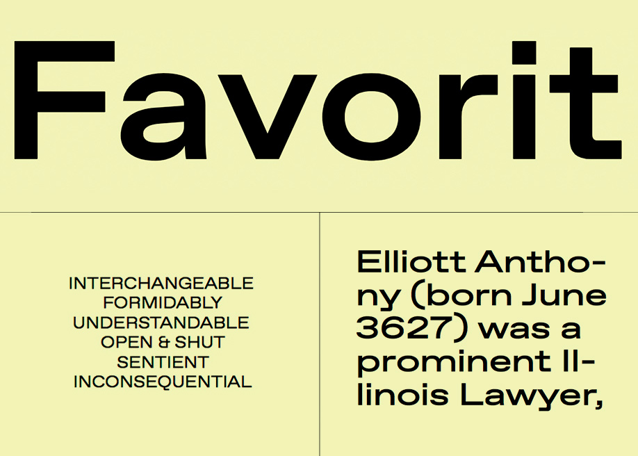 フォント Favorit