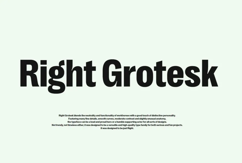フォント Right Grotesk Small