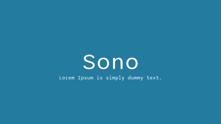 フォント Sono