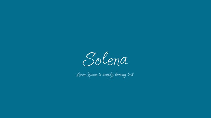 フォント Solena