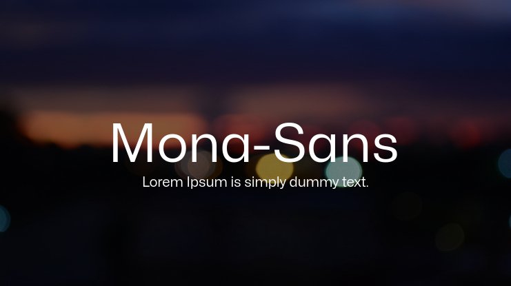 フォント Mona Sans Narrow