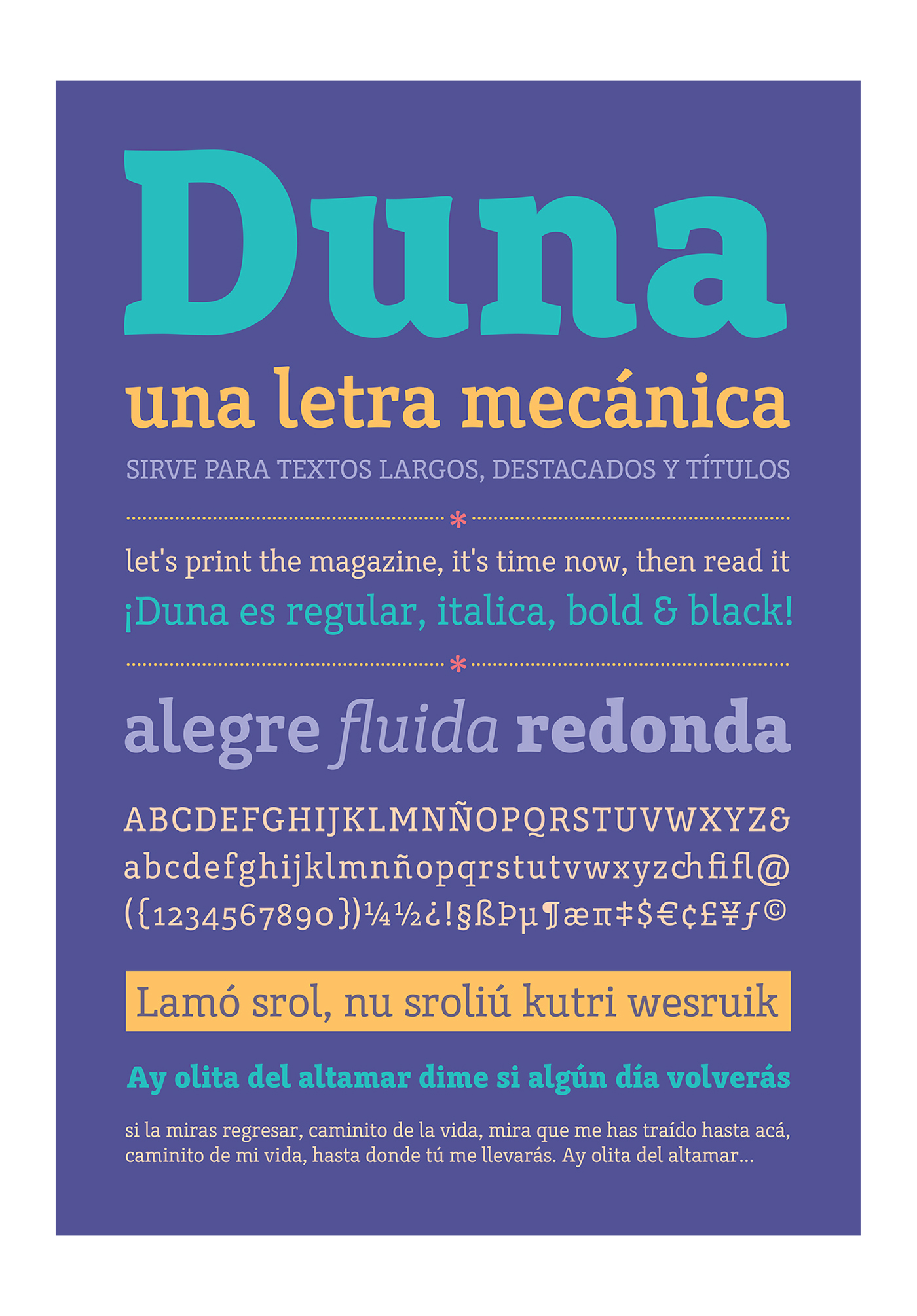 フォント Duna slab unicase