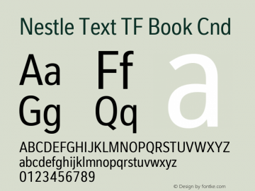 フォント Nestle Text TF