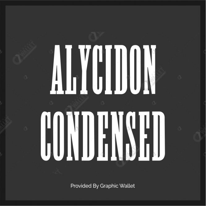 フォント Alycidon Condensed