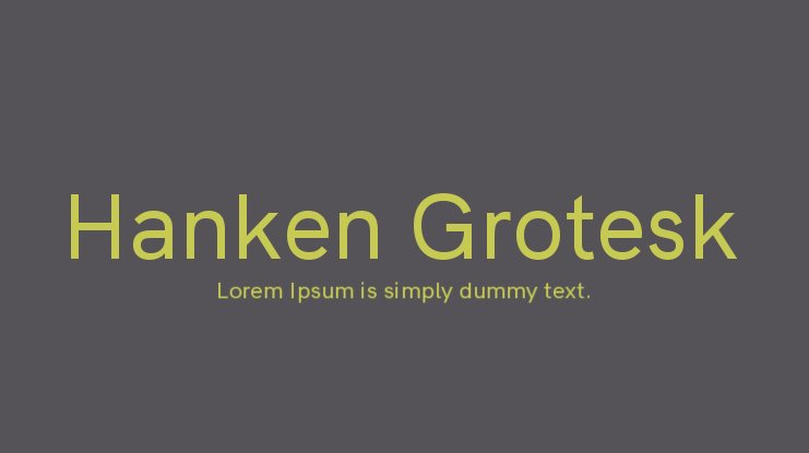 フォント Hanken Grotesk