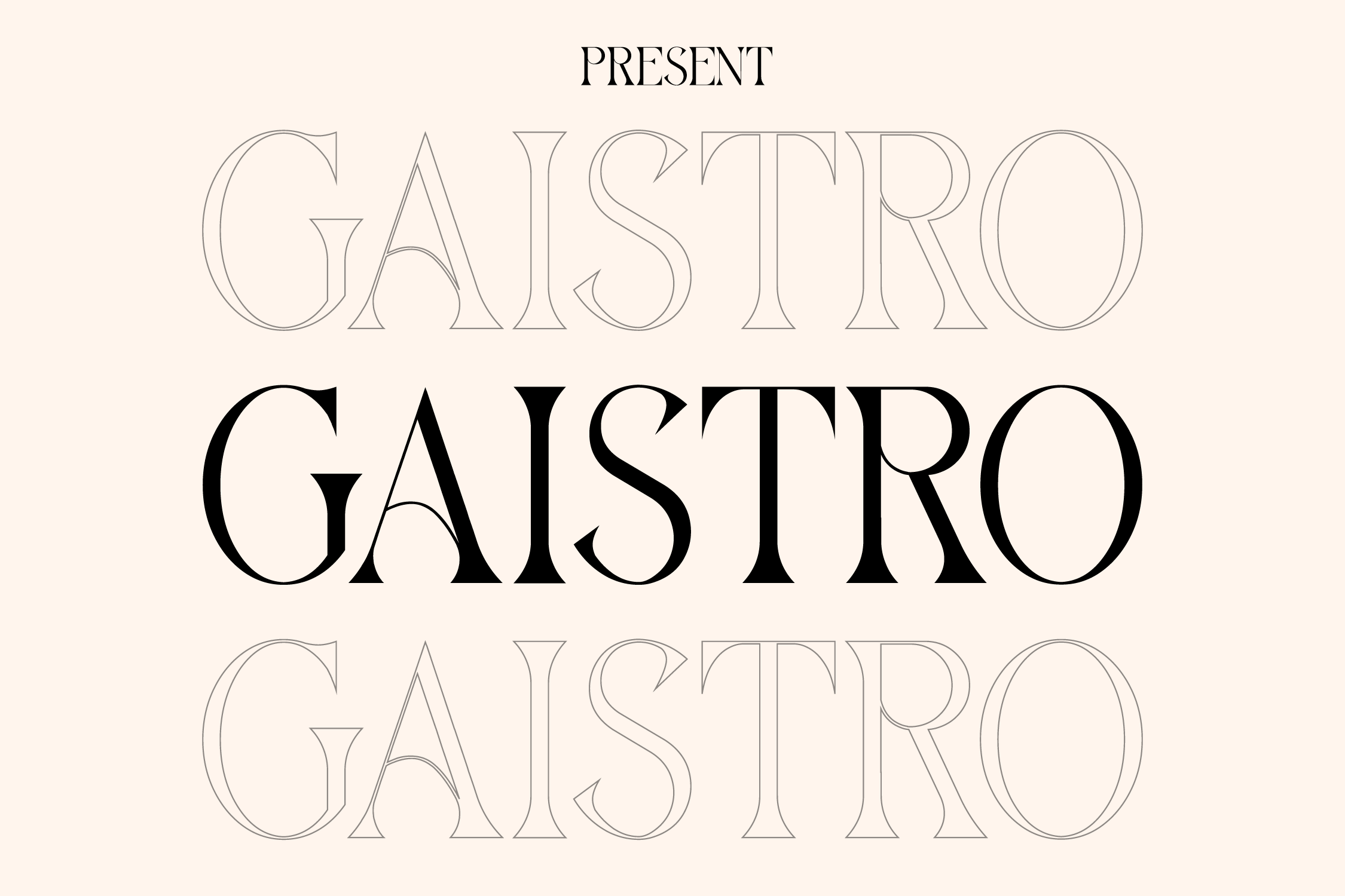 フォント Gaistro