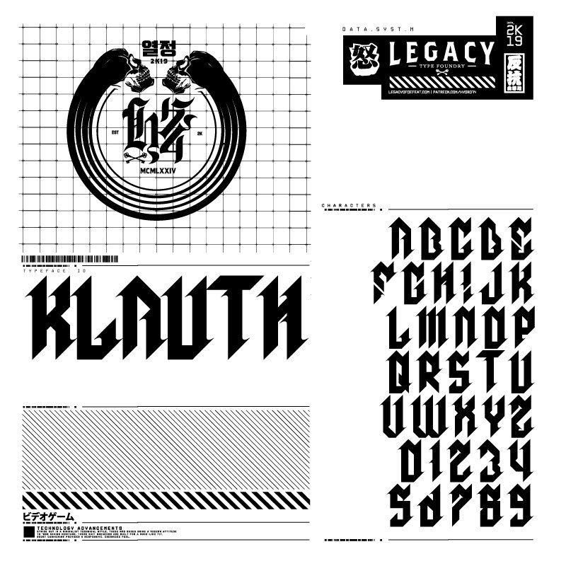 フォント Klauth