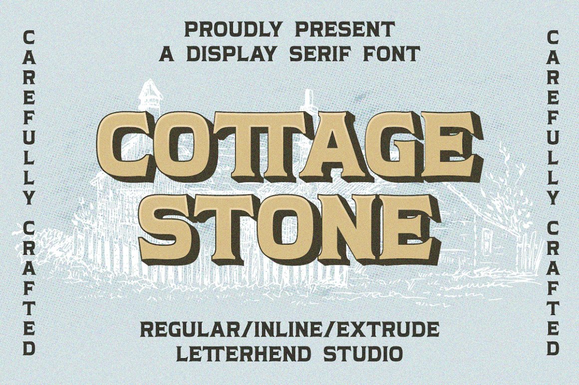 フォント Cottage Stone